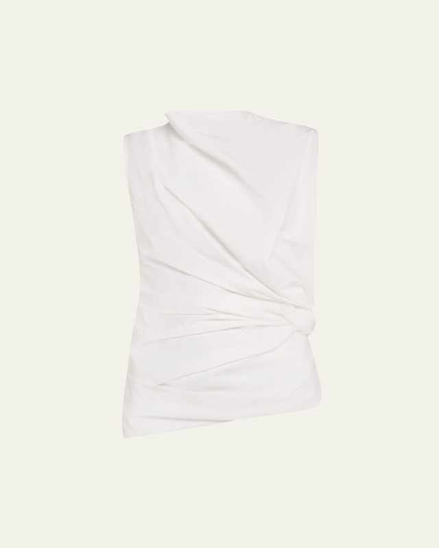 Ruched High-Neck Top